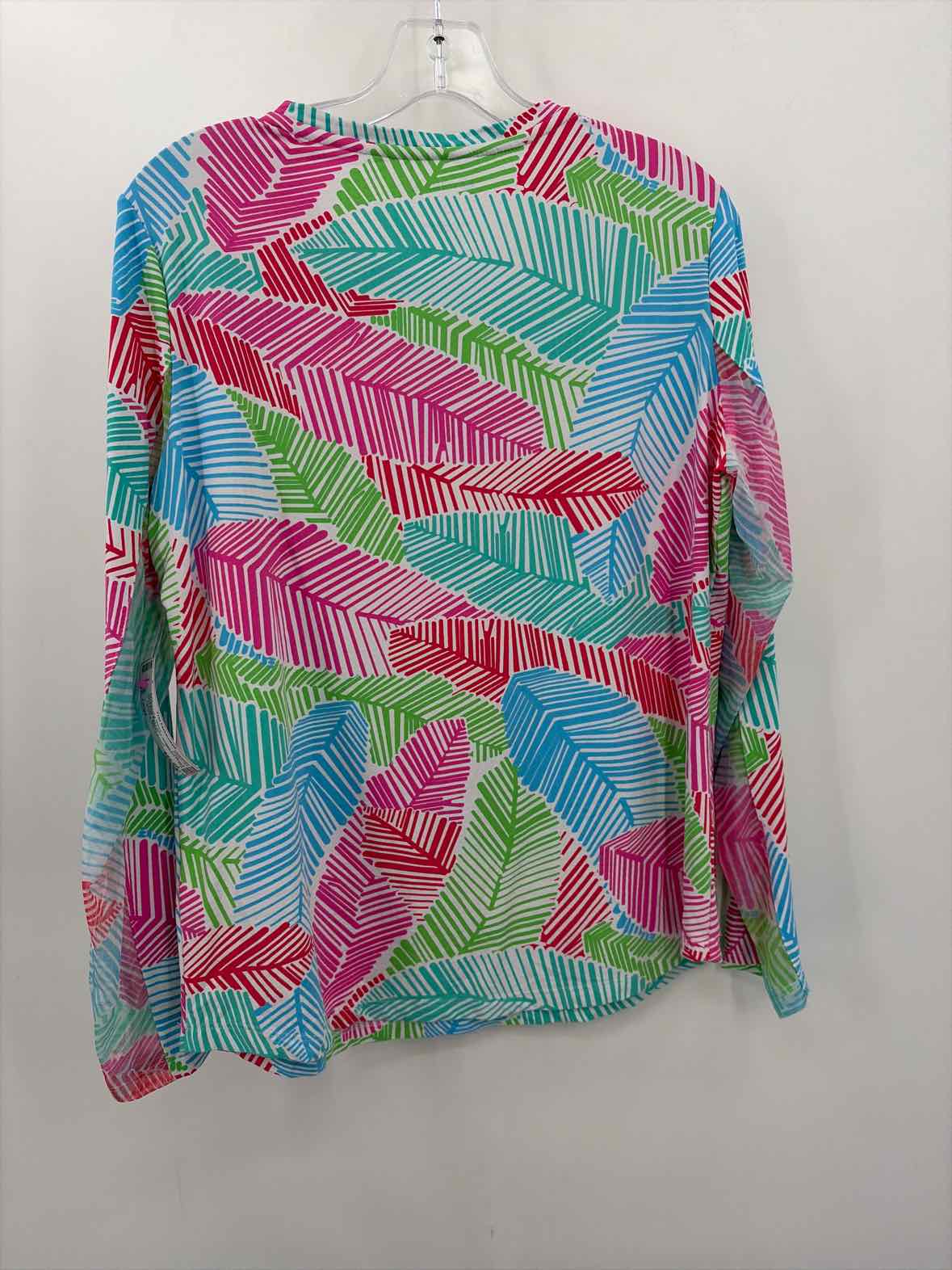 Ibkul Blue Size Large Athletic Long Sleeve | True Fashionistas.