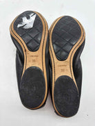 Pre-Owned Chanel Black Size 36 Spirit Flat Flats | True Fashionistas.