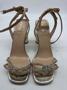 Pre-Owned Christian Dior Gold Size 7 Strappy Heels | True Fashionistas.