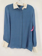 Pre-Owned Brooks Brothers Blue Size 6 Stripe Button Down | True Fashionistas.
