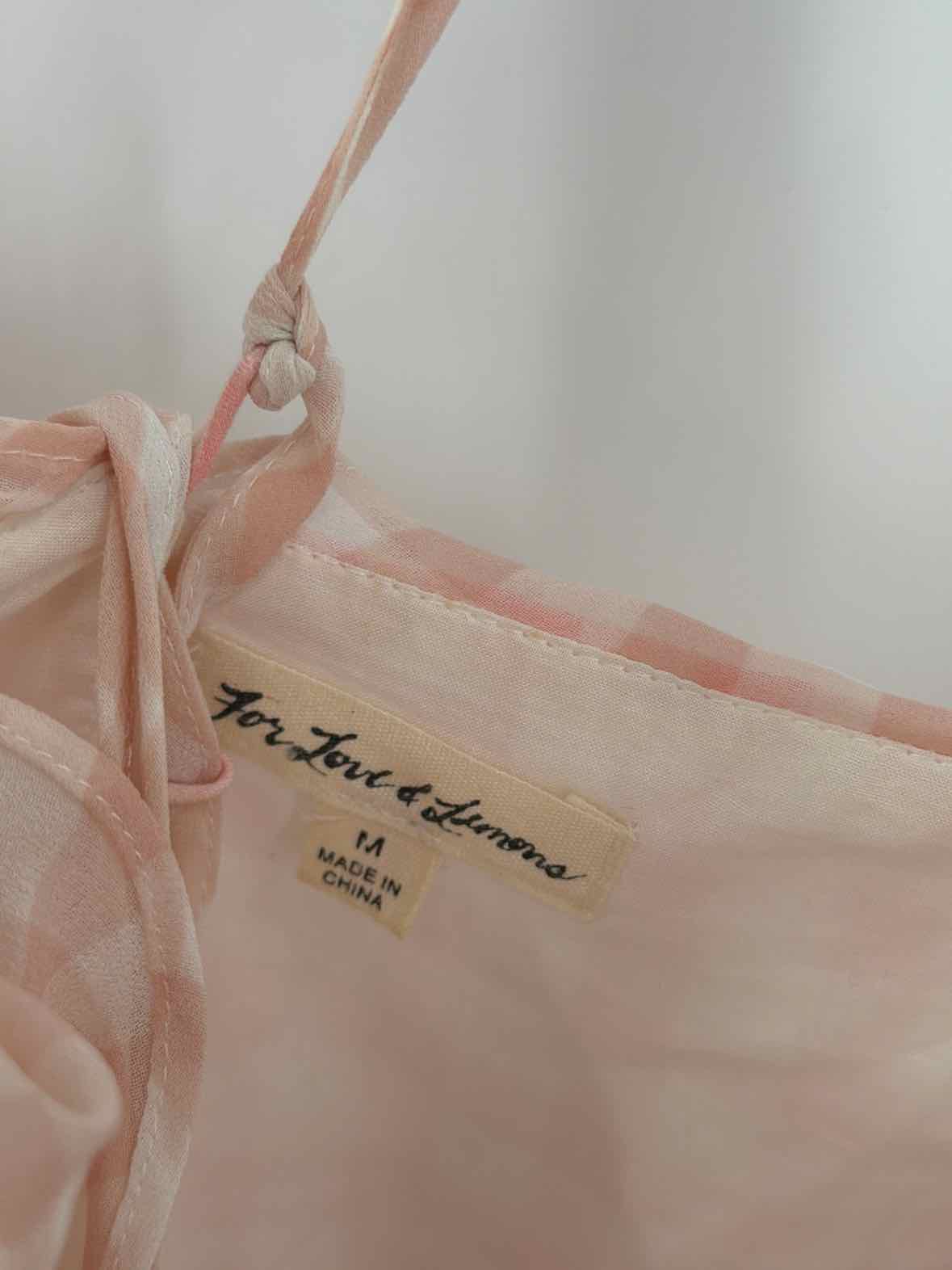 Pre-Owned For Love & Lemons Pink Size Medium Check Short Sleeveless Dress | True Fashionistas.