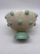 Blue Resin Hobnail Footed Bowl | True Fashionistas.