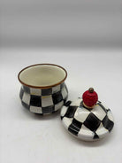 Mackenzie Childs Black & White Check Sugar Bowl | True Fashionistas.