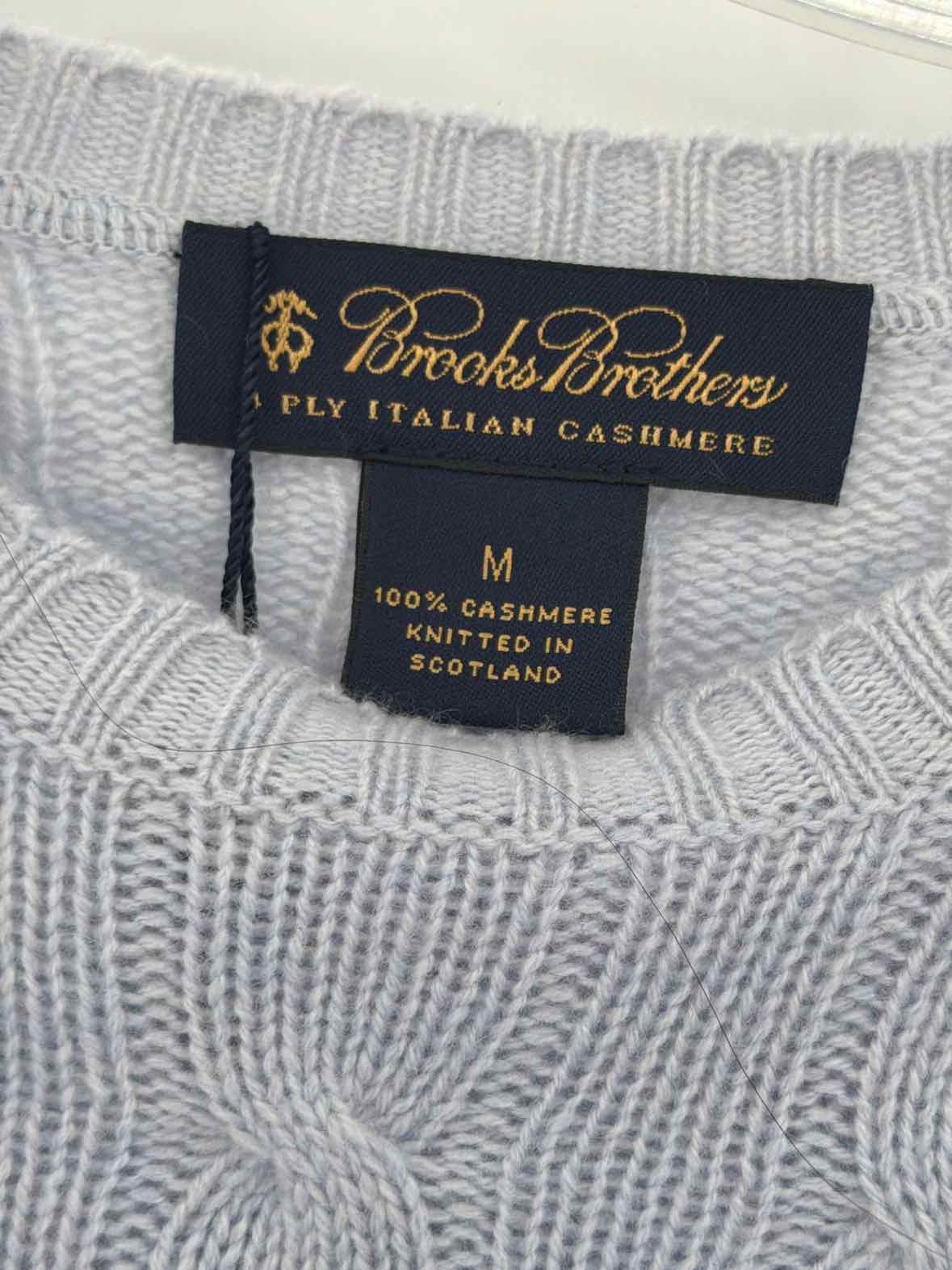 Pre-Owned Brooks Brothers Blue Size Medium Cashmere Sweater | True Fashionistas.