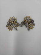 Lunch At The Ritz Silver clip Drop Earrings | True Fashionistas.