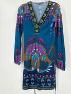 Pre-Owned Hale Bob Blue Size XS Short Long Sleeve Dress | True Fashionistas.