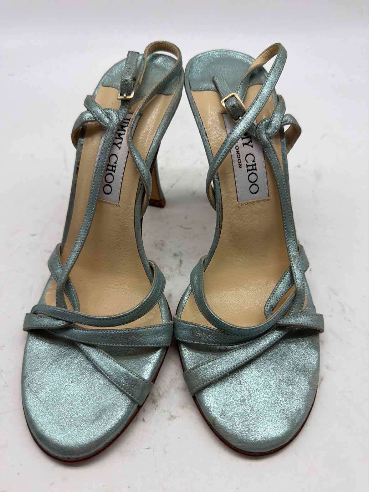 Pre-Owned Jimmy Choo Blue Size 5.5 Sapphire Heels | True Fashionistas.