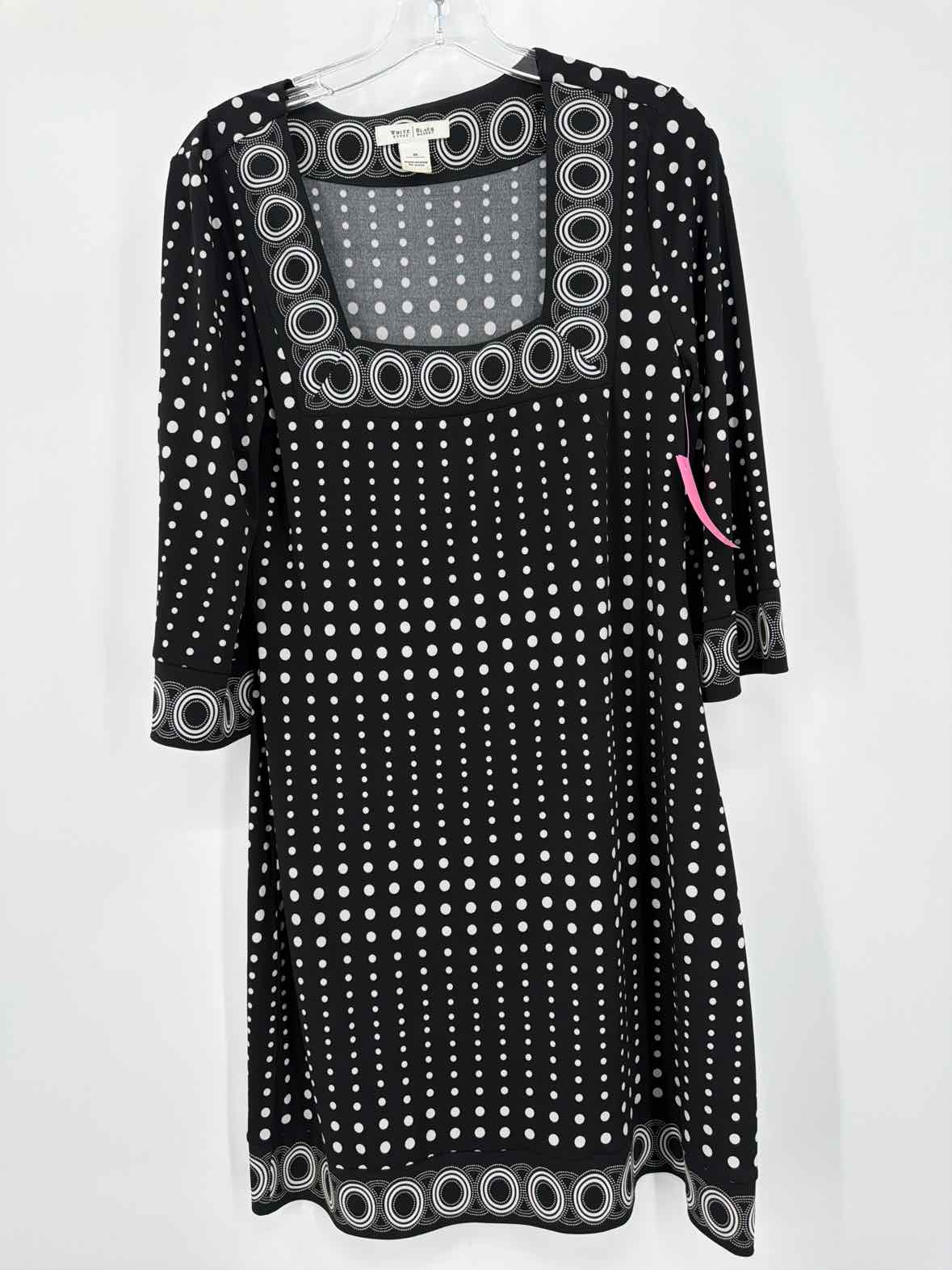 Pre-Owned WHBM Black Size Medium Short Long Sleeve Dress | True Fashionistas.