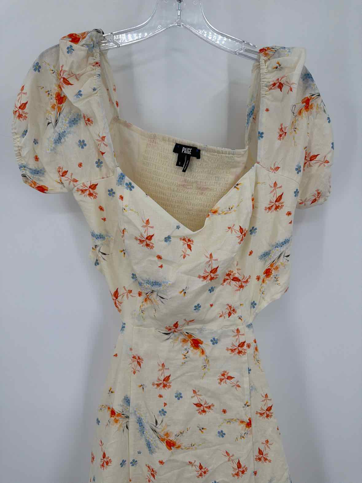 Pre-Owned Paige Ivory Size 8 Long Short Sleeve Dress | True Fashionistas.