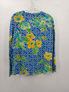 Ibkul Blue Size Large Athletic Long Sleeve | True Fashionistas.
