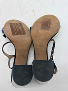 Pre-Owned Valentino Black Size 8.5 Patent Leather Strappy Heels | True Fashionistas.