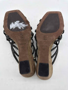 Pre-Owned Brunello Cucinelli Grey Size 37 Wedge Heels | True Fashionistas.