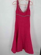 Pre-Owned Self Portrait Pink Size 4 Boucle Cocktail Midi Sleeveless Dress | True Fashionistas.