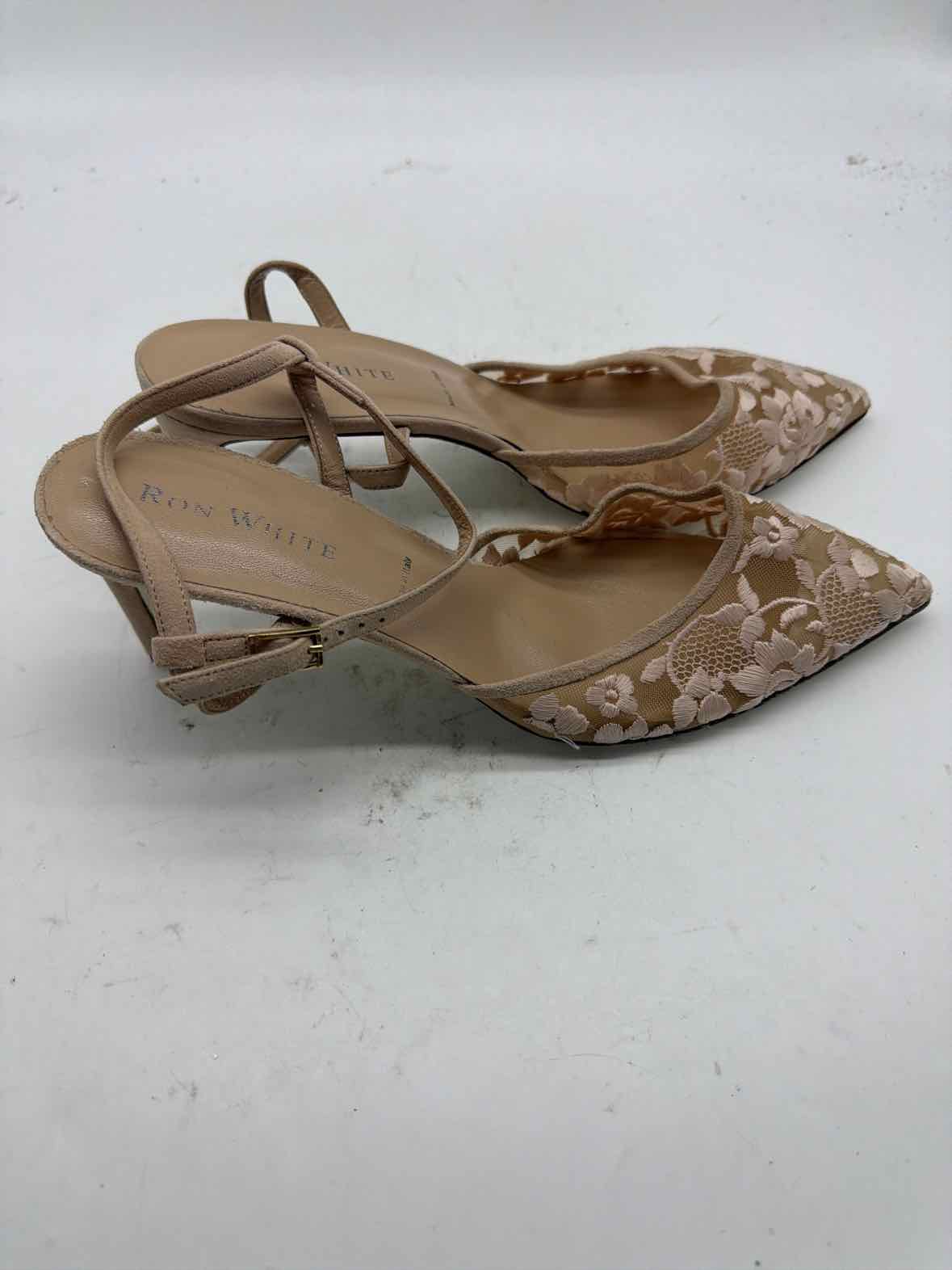 Pre-Owned Ron White Tan Size 11 Slingback Heels | True Fashionistas.