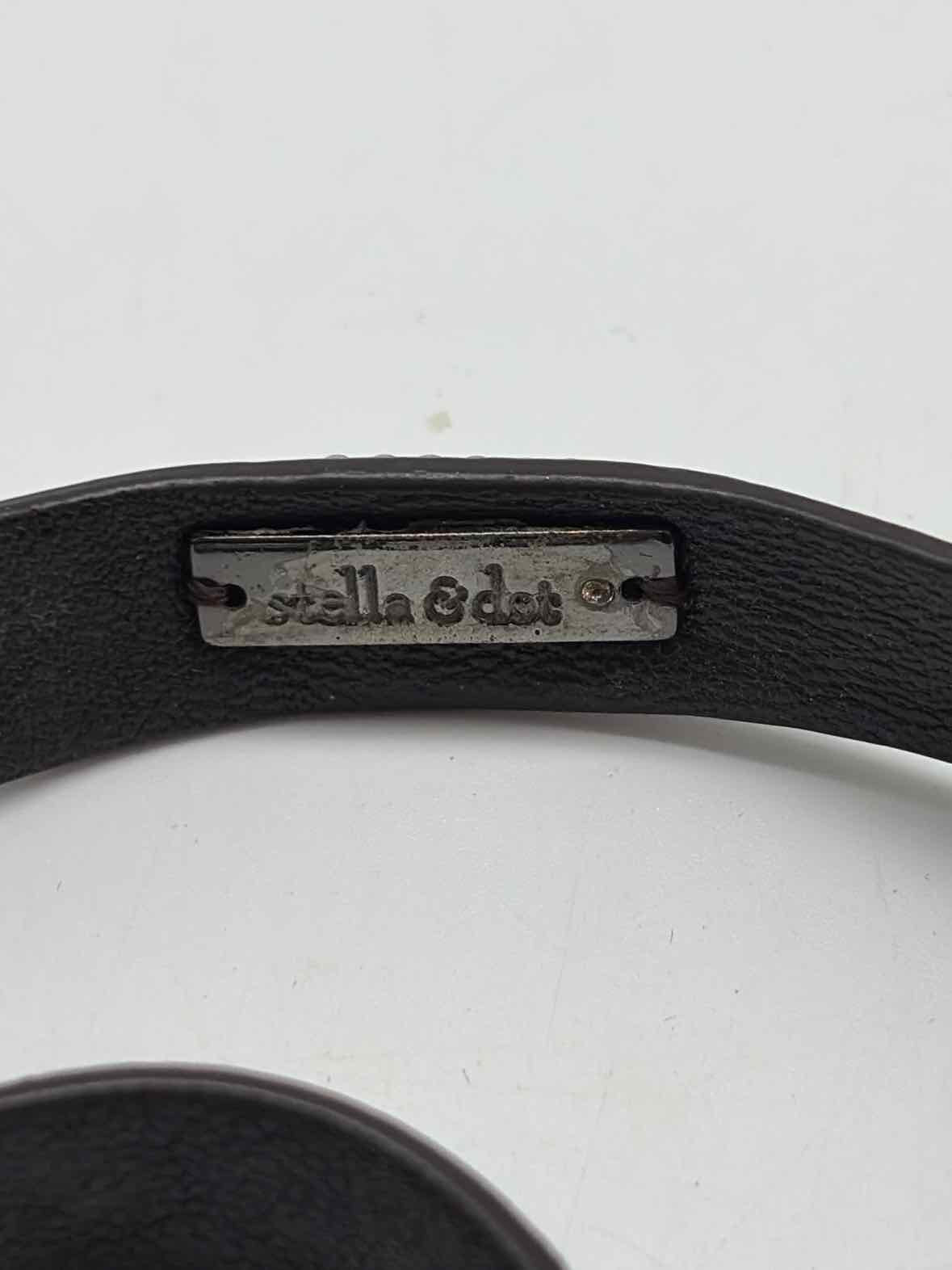 Stella & Dot Black and Silver Studded Wrap Bracelet | True Fashionistas.