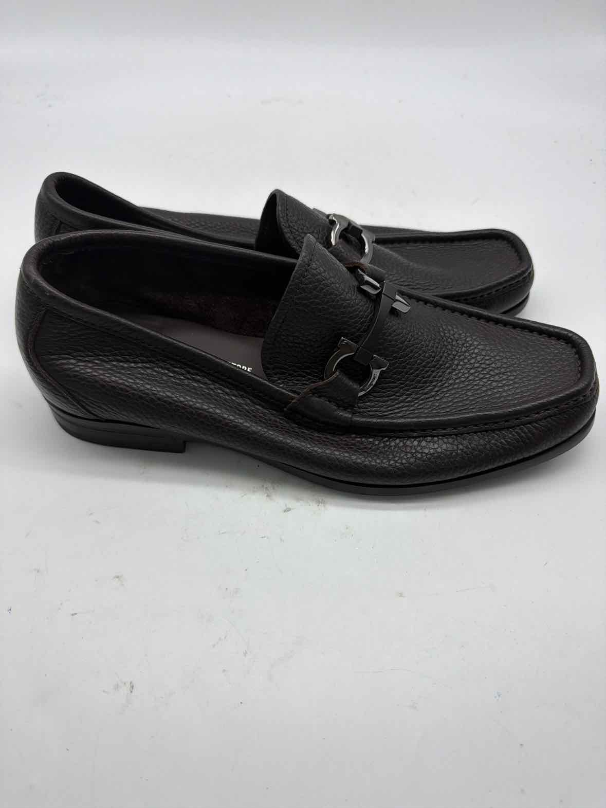 Pre-Owned Salvatore Ferragamo Black 5.5 Leather Slip On Men's Dress Shoes | True Fashionistas.