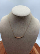 Gold Filled Curved Bar Delicate Necklace | True Fashionistas.