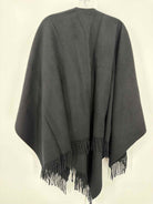 Pre-Owned Brooks Brothers Black Size One Size Cashmere Shawl Sweater | True Fashionistas.