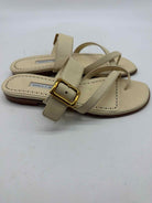 Pre-Owned Manolo Blahnik Ivory Size 36.5 Slide Sandals | True Fashionistas.