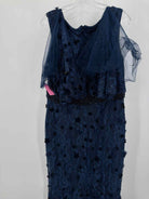 Pre-Owned Mac Duggal Navy Size 16 Lace Gown Long Evening Gown | True Fashionistas.