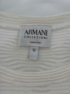 Pre-Owned Armani Collezioni Ivory Size 10 T-shirt | True Fashionistas.