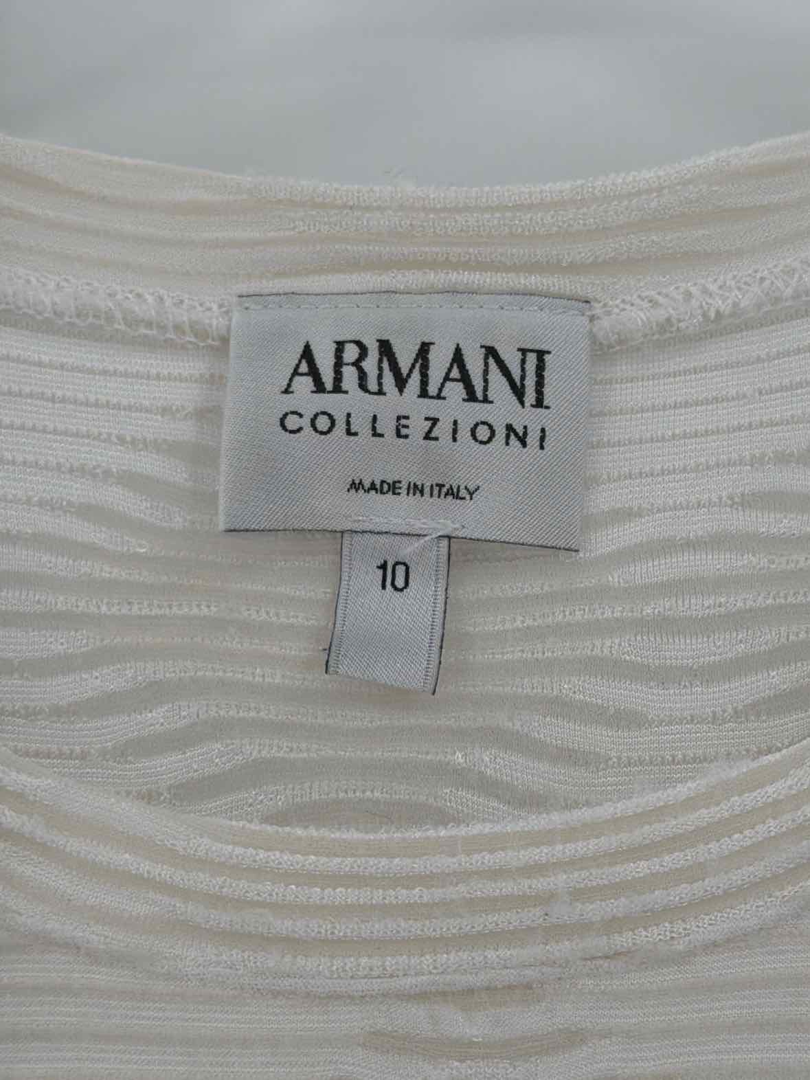 Pre-Owned Armani Collezioni Ivory Size 10 T-shirt | True Fashionistas.