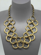 Pre-Owned Stella & Dot Gold Tone Bib Chain Link Necklace | True Fashionistas.