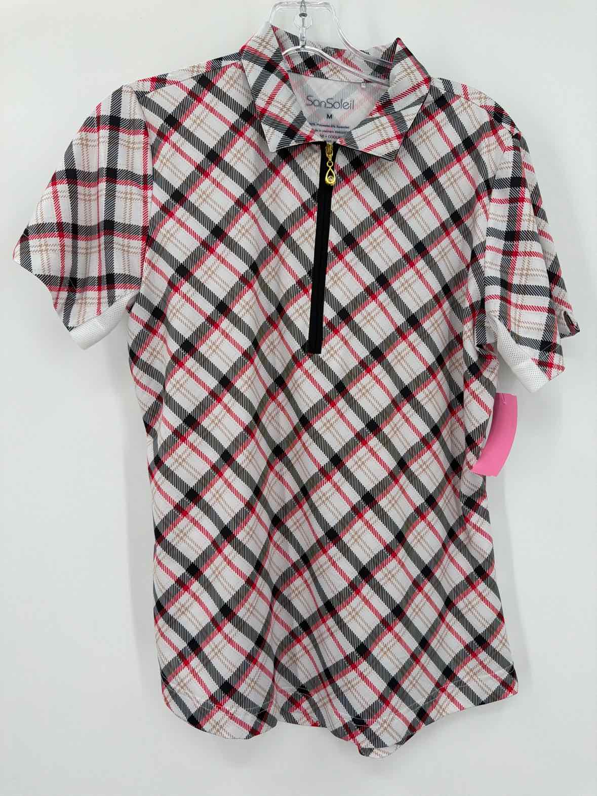 Pre-Owned San Soleil White Size Medium Athletic Short Sleeve | True Fashionistas.