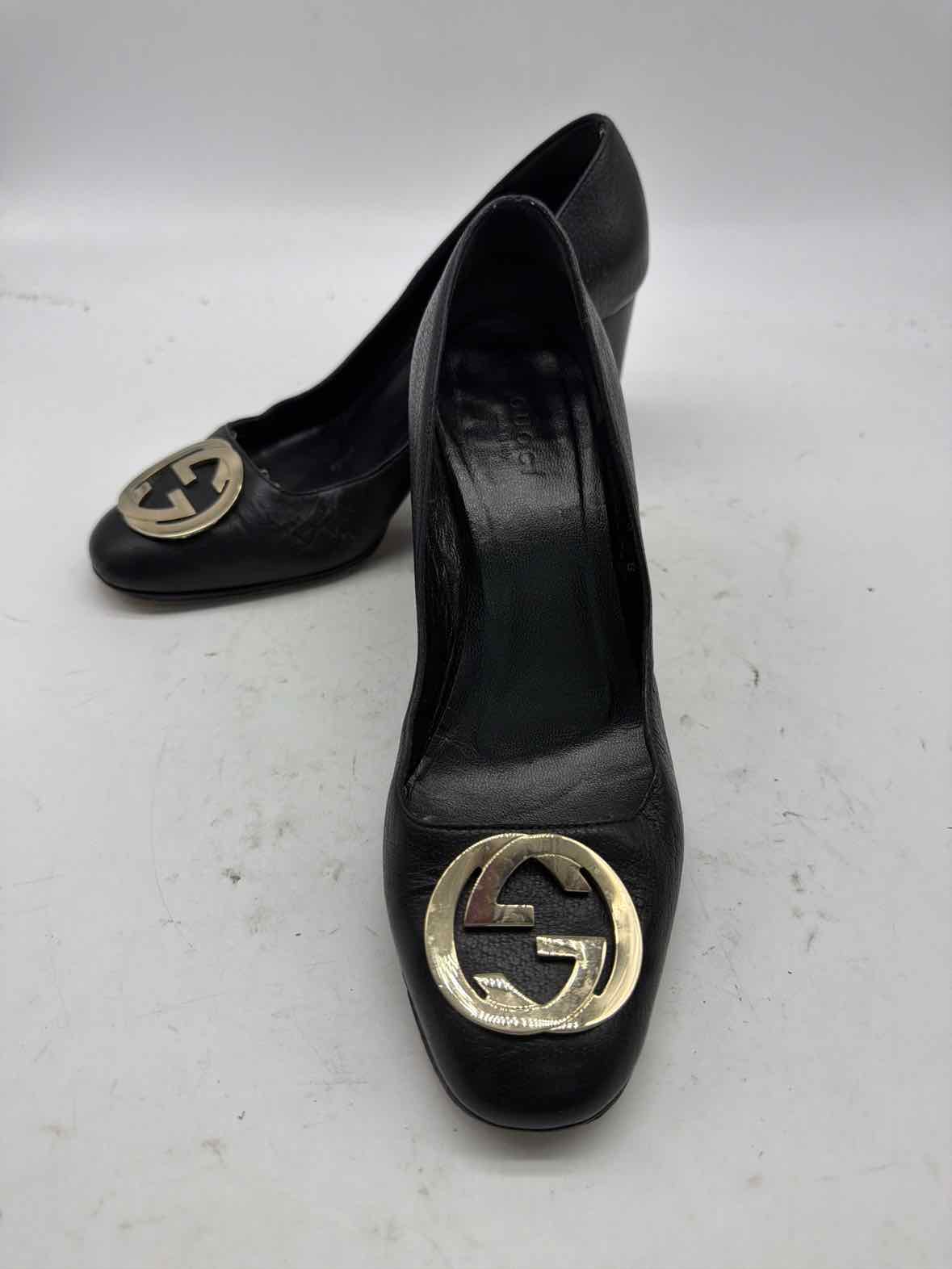 Pre-Owned Gucci Black Size 6 Block Heel Heels | True Fashionistas.