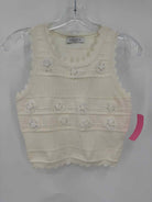 Pre-Owned Sandro White Size Large Knit Cropped Tank Top | True Fashionistas.
