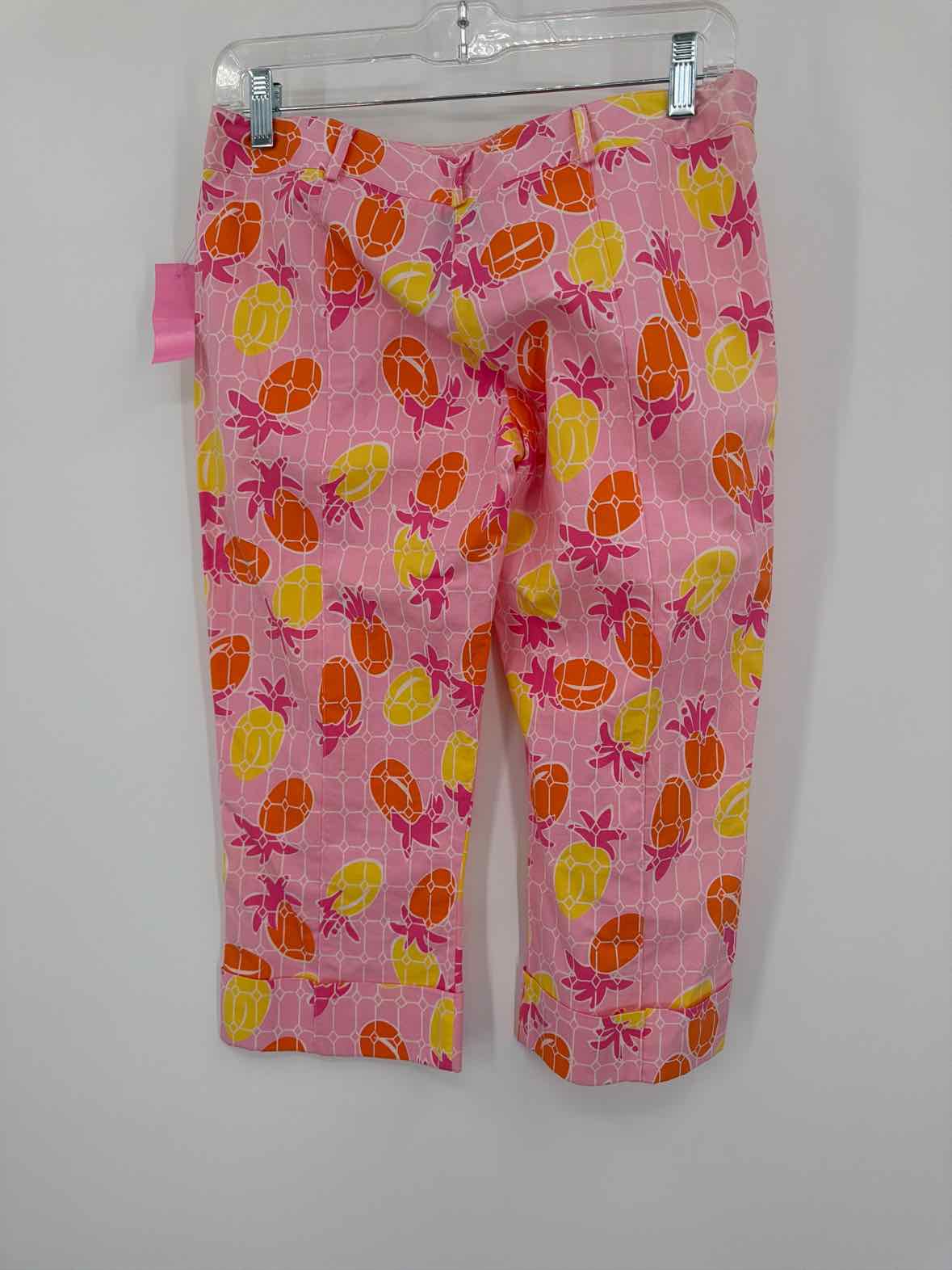 Pre-Owned Lilly Pulitzer Pink Size 2 Vintage Printed Pants | True Fashionistas.