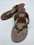 Pre-Owned Tory Burch Tan Size 8.5 Wedge Heels | True Fashionistas.