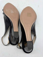 Pre-Owned Prada Black Size 36.5 Patent Leather Wedge Heels | True Fashionistas.