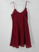 Pre-Owned JACK Red Size 8 Lace Short Sleeveless Dress | True Fashionistas.