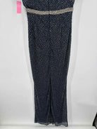Pre-Owned Mac Duggal Navy Size 6 Beaded Long Evening Gown | True Fashionistas.