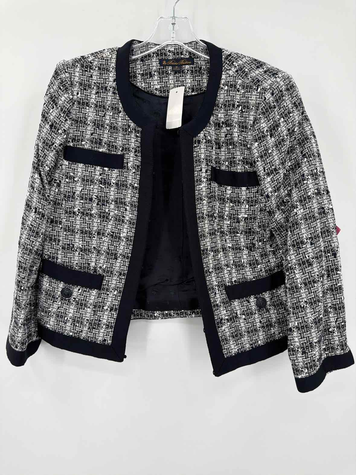 Pre-Owned Brooks Brothers Navy Size 10 Boucle Blazer | True Fashionistas.