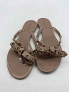 Pre-Owned Valentino Tan Size 36 Jelly Rockstud Thong Sandals | True Fashionistas.