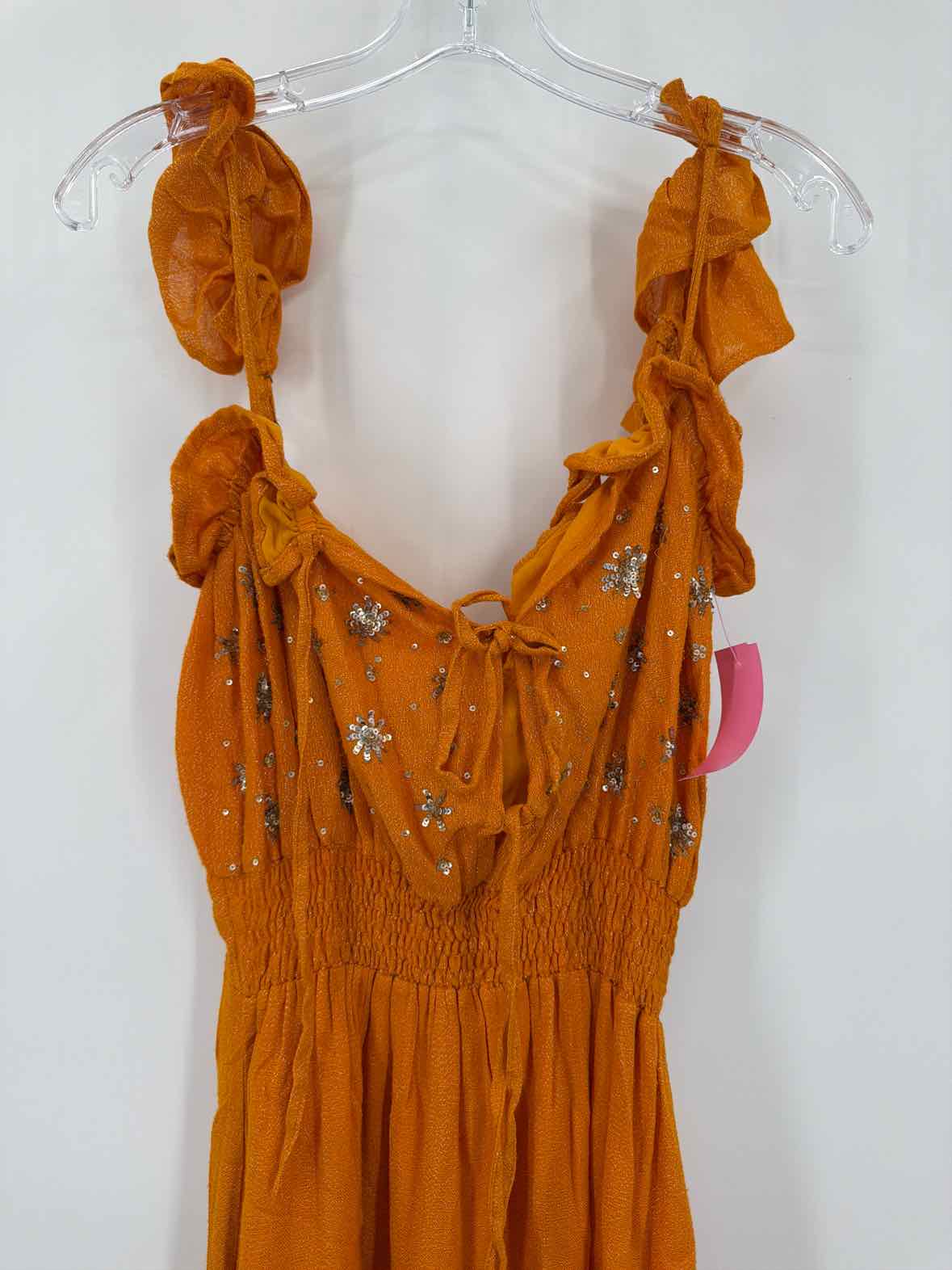 Pre-Owned Sundress Yellow Size M/L Long Sleeveless Dress | True Fashionistas.