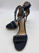 Pre-Owned Gianvito Rossi Blue Size 9 Denim Ankle Strap Heels | True Fashionistas.