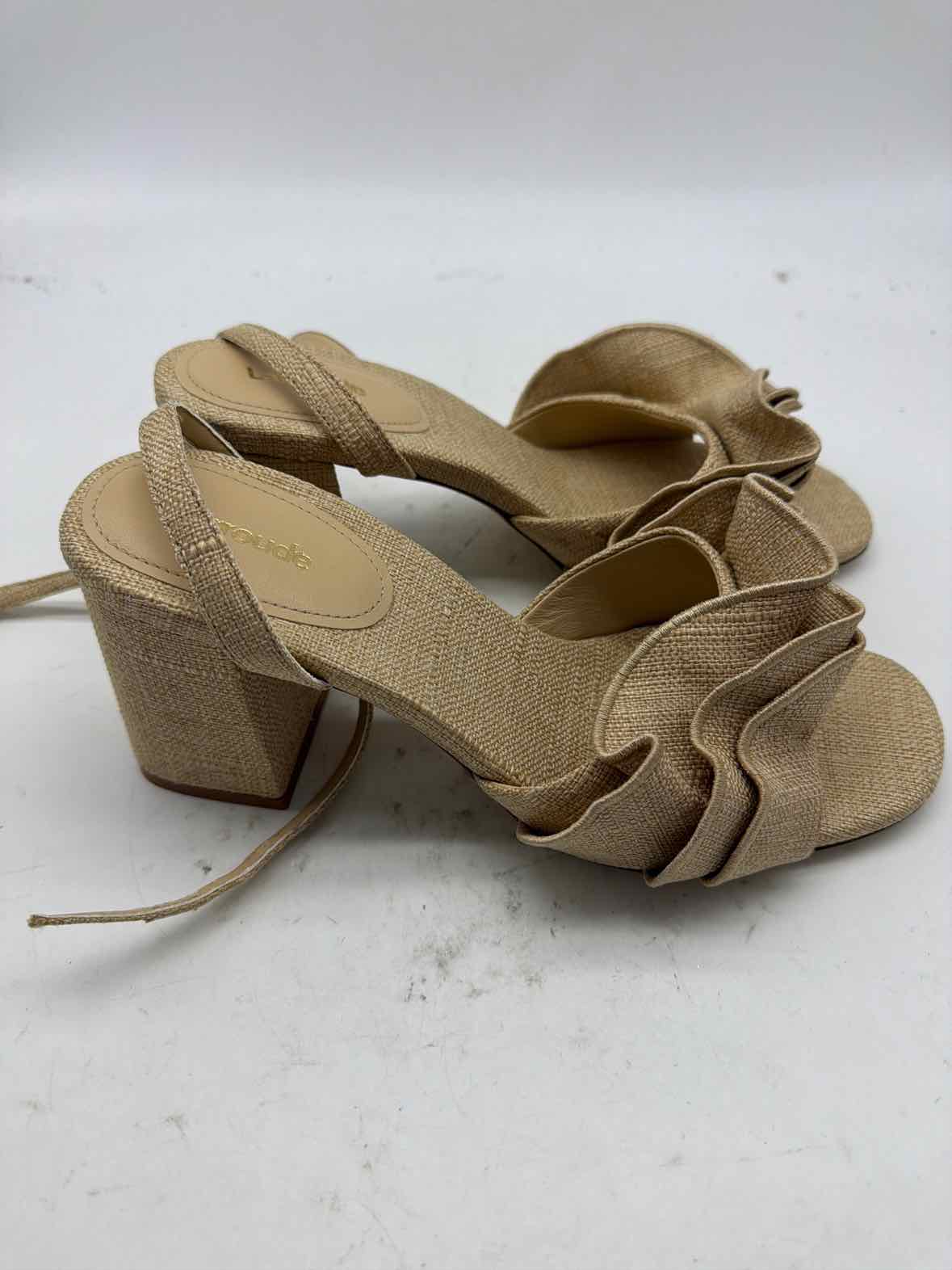 Pre-Owned Larroude Tan Size 9 Strappy Heels | True Fashionistas.