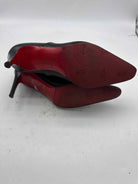 Pre-Owned Christian Louboutin Black Size 6.5 Leather Ankle Boot Boots | True Fashionistas.