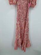 Pre-Owned Misa Pink Size Small Long Short Sleeve Dress | True Fashionistas.