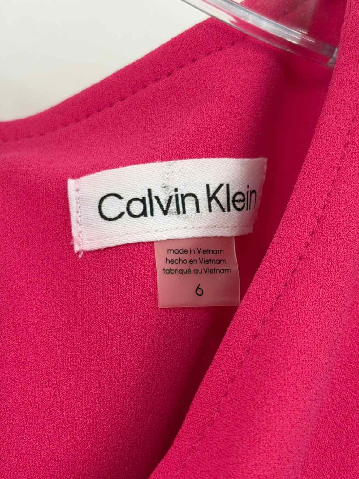 Pre-Owned Calvin Klein Pink Size 6 Short Sleeveless Dress | True Fashionistas.