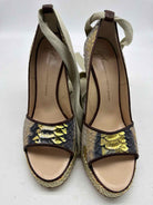 Pre-Owned Giuseppe Zanotti Tan Size 38 Wrap Heels | True Fashionistas.