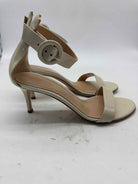 Pre-Owned Gianvito Rossi Ivory Size 5.5 Ankle Heels | True Fashionistas.
