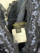 Pre-Owned Tadashi Shoji Navy Size 16 Sequin Evening Long Evening Gown | True Fashionistas.