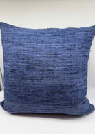 Navy Velvet & Linen Pillow | True Fashionistas.