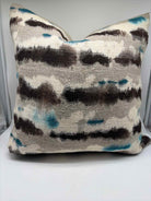 Brown & Blue Pillow | True Fashionistas.