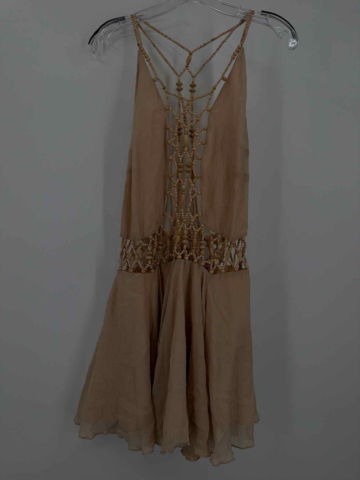 Pre-Owned Magali Pascal Tan Size Large Short Sleeveless Dress | True Fashionistas.