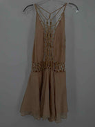 Pre-Owned Magali Pascal Tan Size Large Short Sleeveless Dress | True Fashionistas.